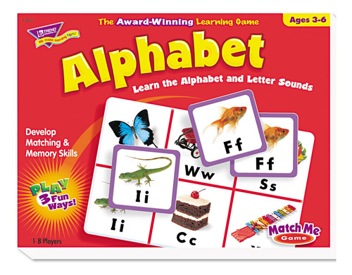 Trend Enterprises: Juego Match Me: Alfabeto, Aprende El Alf.