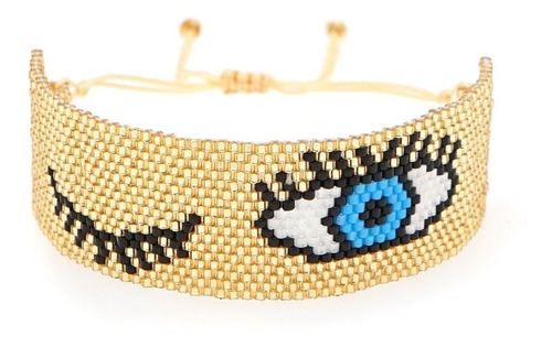 Pulsera Ajustable Ojo Abierto Cerrado, Personalizala