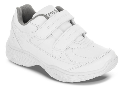 Imagen 1 de 8 de Zapatos Colegial 11 New Blanco Para Niño Y Niña Croydon