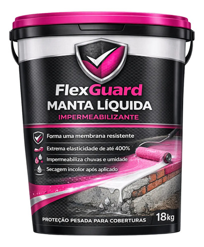 Manta Líquida 18kg Para Laje, Telhado E Parede Externa
