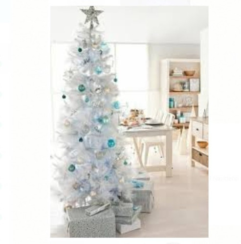 Imagen 1 de 6 de Arbol De Navidad Blanco Para Adornar  2.10m
