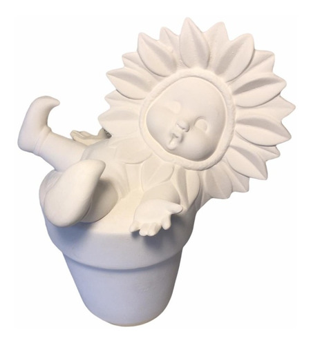 Niño Girasol Souvenir En Bizcocho 20 Cm Para Pintar Art.1182