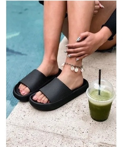 Imagen 4 de 8 de Ojota Sandalias Gomones Mujer Ojota Chinelas Plataforma Alta