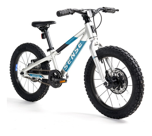 Bicicleta Infantil Aro 16 Sense Grom Impact Cor Alumínio/Aqua