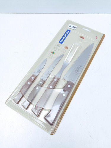 3 Cuchillo Carne 1 Trinche Parrilla Tramontina X. 9063 Xavi