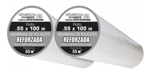 2 Rollos Malla Impermeabilizante Super Reforzada .55 X 100 M