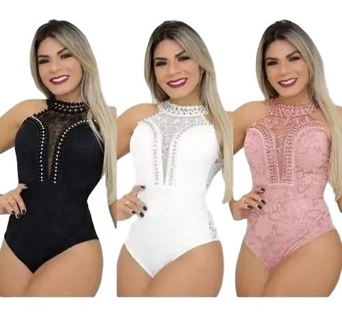 Body Bore Blusa Feminino Renda Alça Grossa Blogueiras Bojo