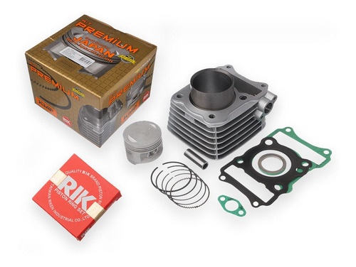 Kit Cilindro Motor Premium Intruder 125 Ed 2013 Anéis Rik