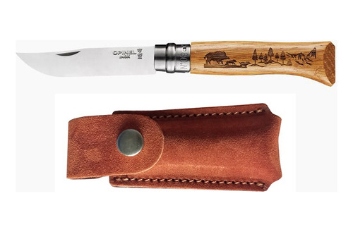 Cortapluma Navaja Opinel 08 Animalia + Funda Made In France