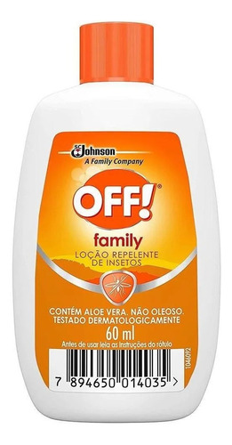 Loção Repelente De Insetos Off Family 60ml