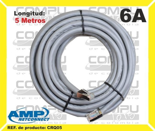 Cable Utp Categoría 6a 5mts Ref: Crq05 Computoys Sas