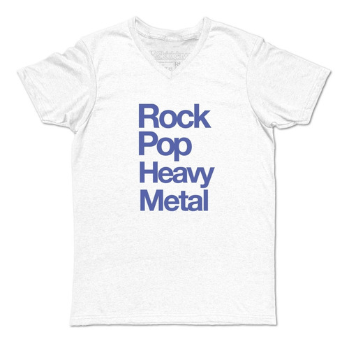 Rock Pop Heavy Metal Playera Cuello En V Neck Rock