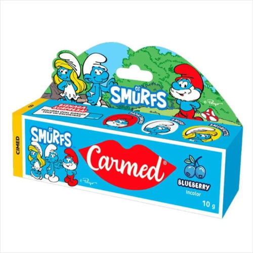 Hidratante Labial Carmed Surpresa Coleção Os Smurfs 10g