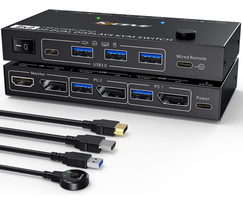 Mst Dual Monitor Displayport 1.4 Kvm Switch 4k 60hz Para 2 .