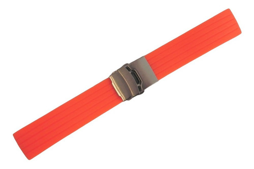 Correa Extensible Para Reloj En Silicón Naranja Fluorescente