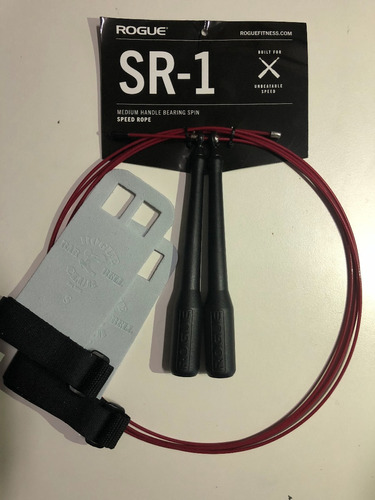Kit Corda Speed Rope Crossfit Sr1 + Grip V2 Protetor Rogue