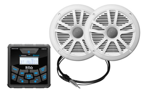 Combo Boss Stereo Con Parlantes Marino Mrgr450b