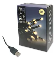Comprar 120 Luces Led Cálidas Tira Usb Arbol Navidad Terraza Balcon
