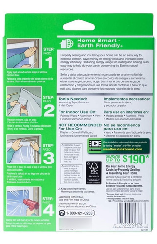 Kit De Aislacion Termica Para Ventanas Duck Imp Usa