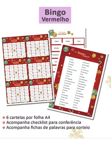 30 Cartelas De Bingo De Natal - Arte Digital Para Imprimir à venda em por  apenas R$   Brasil