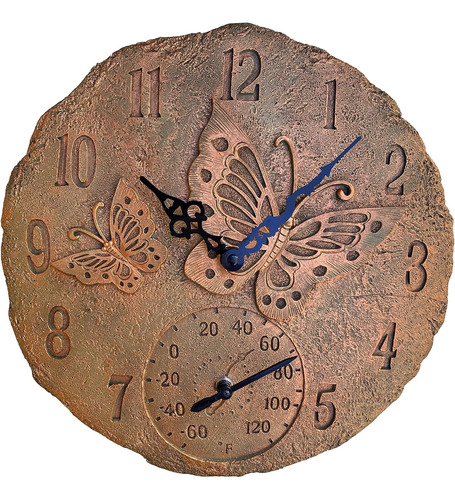 Reloj De Pared Colgar, Incluye Un Termómetro, Ideal Us...