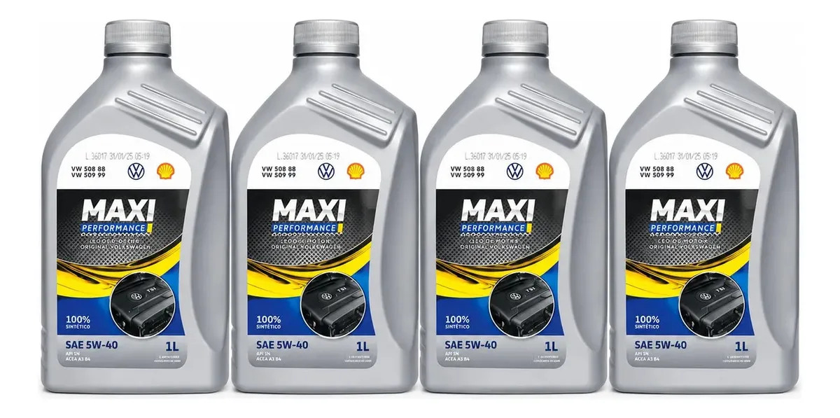 Kit 4 Litros Oleo Maxi Performace 5w40 508/88 Vw
