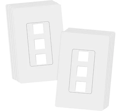 Placa De Pared Keystone Jack Rj45, Rj11, Cat6, 3 Puertos X5u