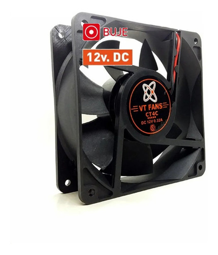 Turbina Fan Cooler Pc 12 Volt Buje 4 Pulgadas 120mm X38mm#