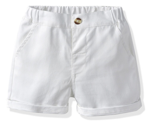 Conjunto De Pantalones Cortos Polo De Moda Infantil Amarillo Y Blanco 110cm (3 Años-4 Años)