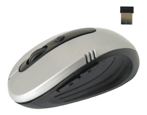 Mouse Sem Fio 2.4 Ghz Usb 1200dpi Óptico Até 10 Metros Cor Cinza