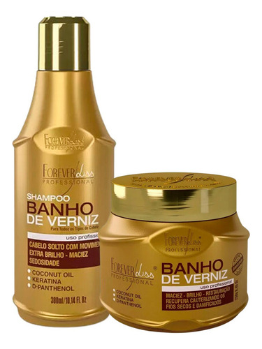 Kit Especial Banho De Verniz Forever Liss Shampoo + Máscara