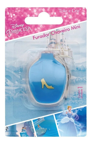 Mini Furador Chaveiro Scrapbook Sapato Cinderela Disney
