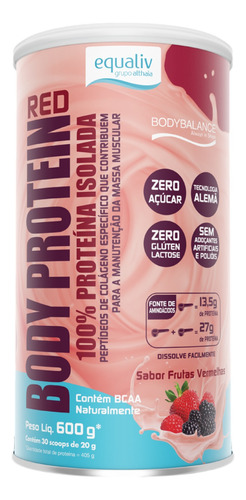 Body Protein Equaliv Whey Protein Isolado Bodybalance Red 