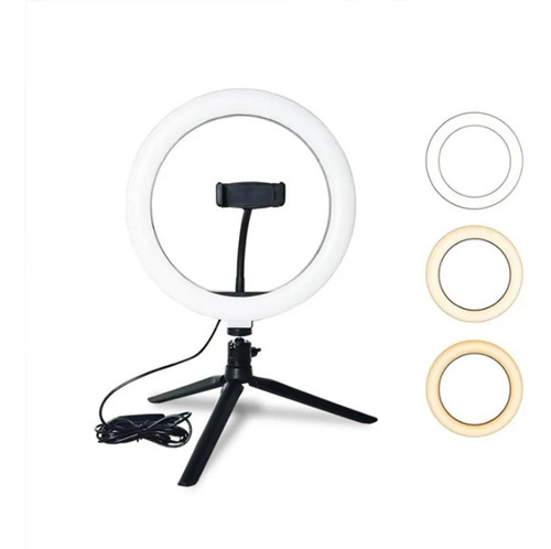 Anel De Led Luz Estúdio Foto Vídeo Lâmpada Regulável Tri
