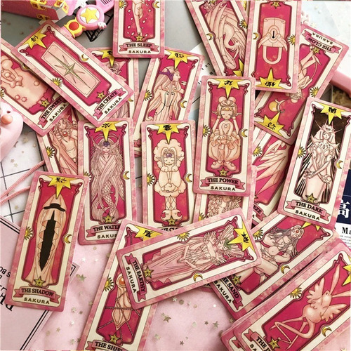 Imagen 4 de 5 de Cartas Sakura Cardcaptor Rosadas - The Clow - Tamaño Xl
