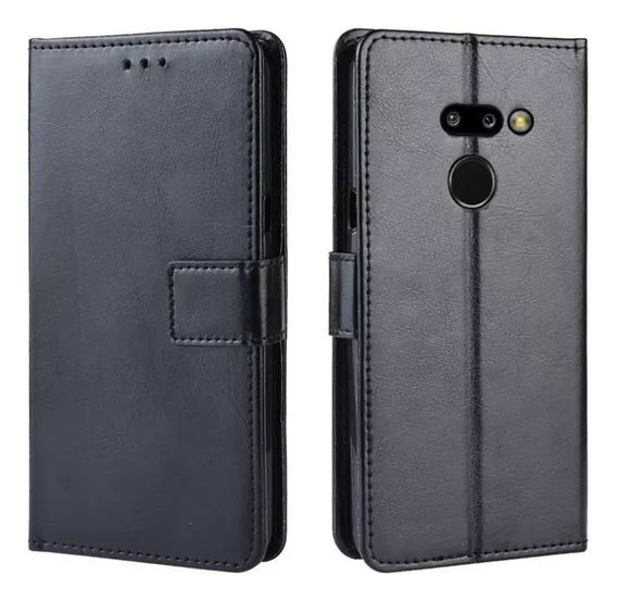 Funda De Anticaída Para LG G8 Thinq De Cuero Flip Cartera