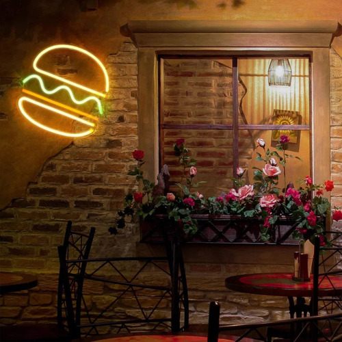 Led De Neón Para Hamburguesas