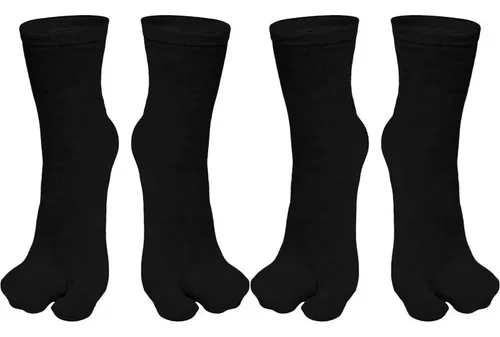 2 Pares De Calcetines Unisex Con Punta Tabi Para Kimono Y Sa