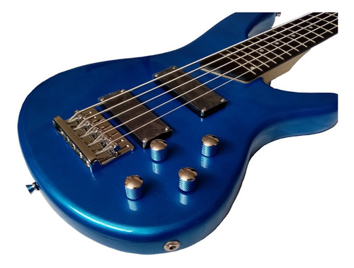 Bajo Eléctrico Deviser L-b3-5 Azul C/funda Top Quality
