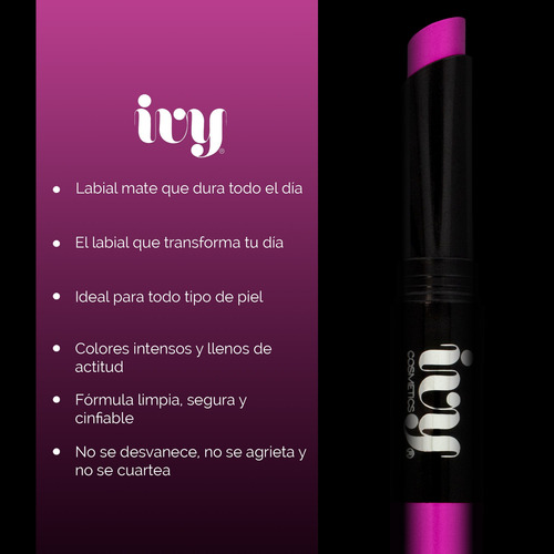 Labial Longwear Matte Lipstick Ivy Razzle Dazzle