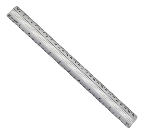 Regla 30 Cm. De Metal Color Metálico