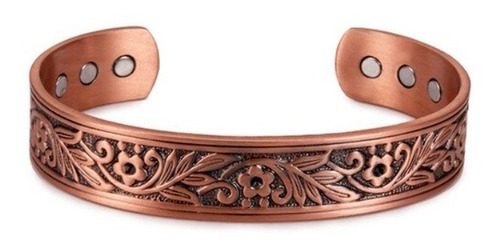 Pulsera Manilla Magnética Fabricada En Cobre Para Mujer