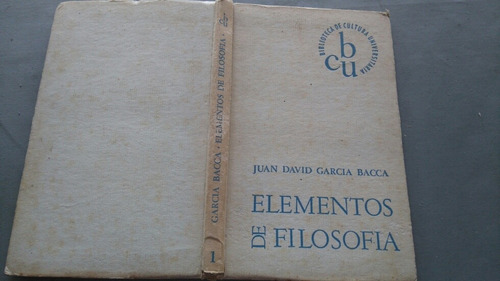 102 Juan Garcia Bacca Elementos De Filosofia 