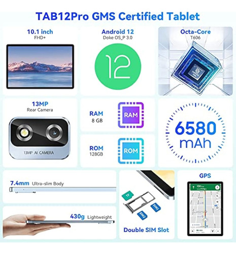 Tableta Android De 10.1 Pulgadas, 4g Lte Dual Sim, 16 Gb