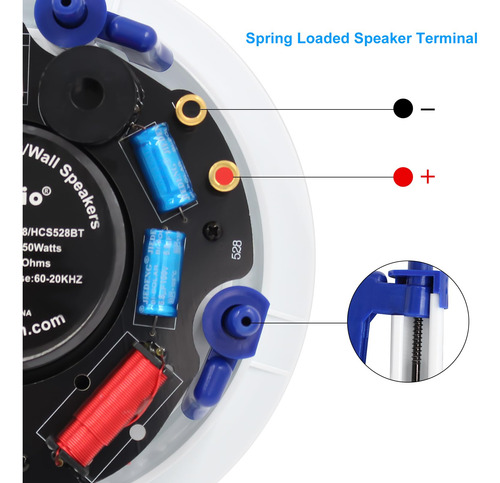Ceiling Speakers Herdio 5.25'' 150w 8 Ohms Passive Wired X4
