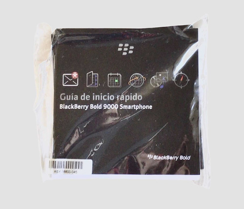 Guía De Inicio / Blackberry Bold 9000 Más Cd $2990