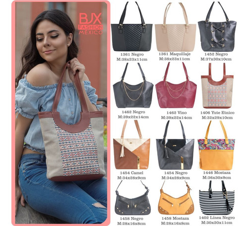 Imagen 3 de 10 de Paquete 5 Bolsas Dama #1 Bolsos Moda Y Mayoreo+envío+regalo
