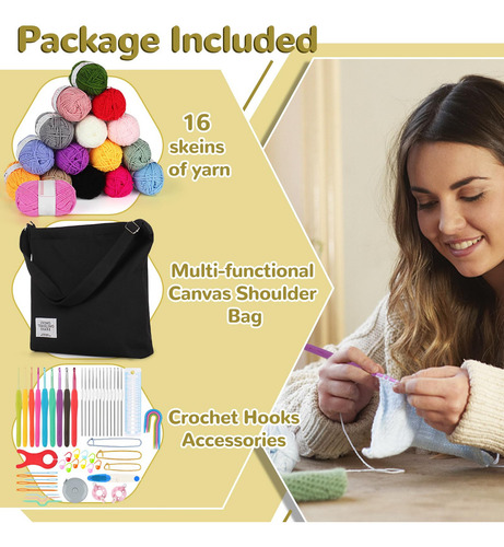 Kit De Crochet Para Principiantes 70 Pzas Kit De Crochet Par