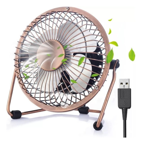 Mini Ventilador Personal Usb De Metal Pc Escritorio Laptop