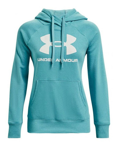 Canguro Under Armour Rival Fleece Celeste/logo Blanco